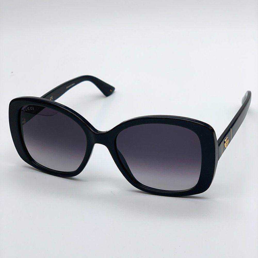 Brand NEW Gucci GG0762S 001 Black Gray Gradient Square Women Sunglasses - Picture 5 of 13